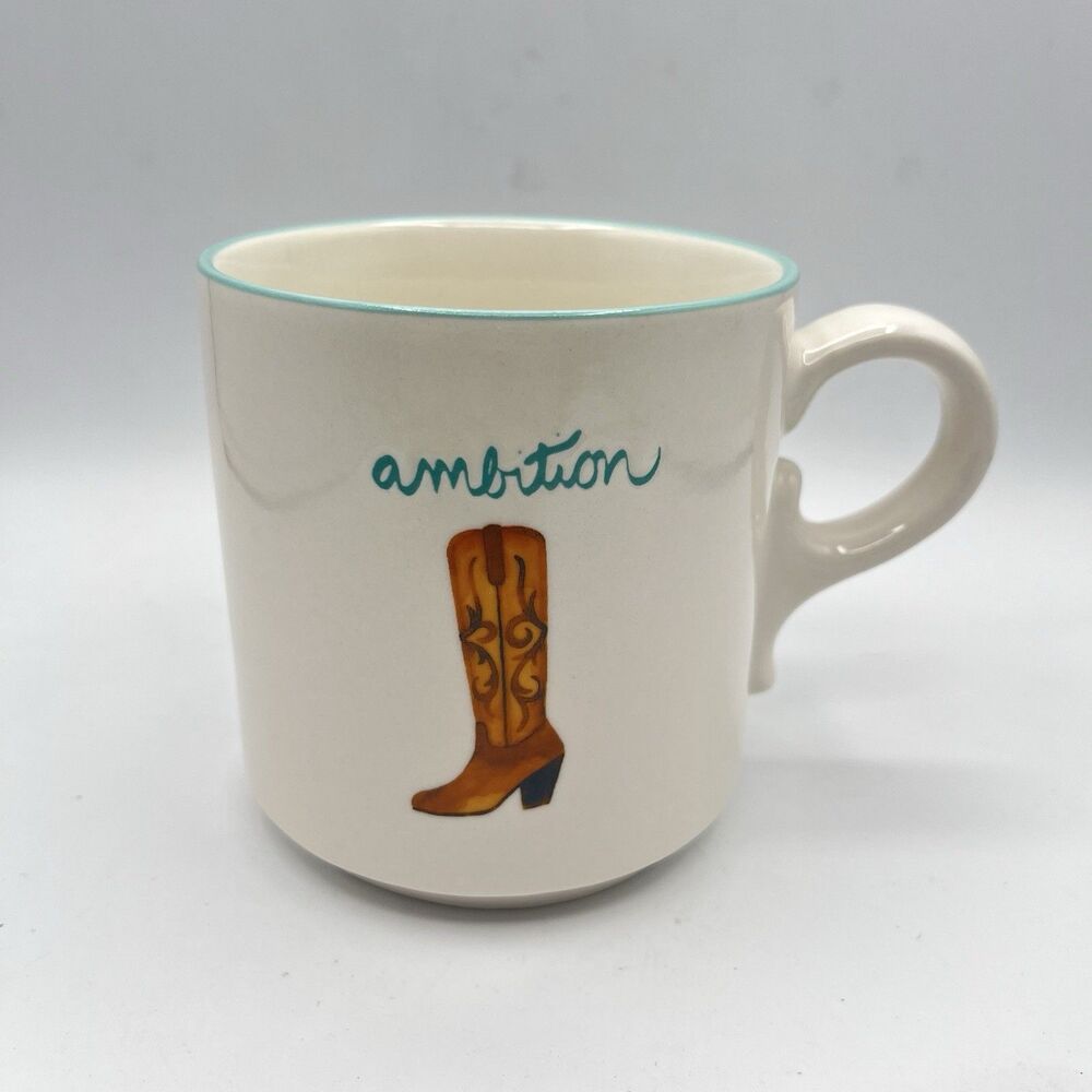 Ambition Cowgirl Boot Coffee Cup/Mug By Dolly Parton 4 Inches Tall